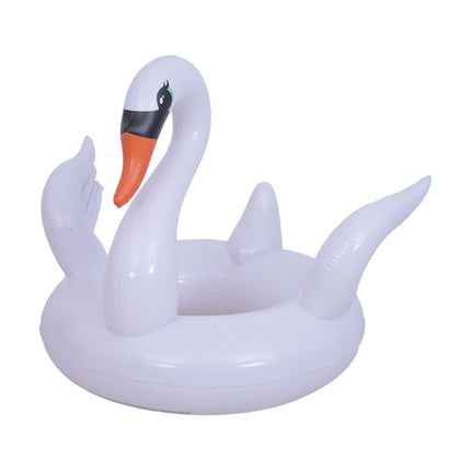 Sunclub Opblaasbare Zwaan Zwemband XXL – Grote Zwemband Voor Zwembad & Strand – Opblaasbare Pool Float Wit – 104 cm