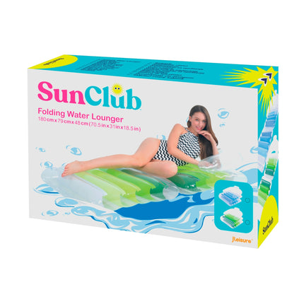 Sunclub Opblaasbaar Zwembad Luchtbed Groen – Opvouwbaar Water Lounge Ligbed 180 x 79 x 48 cm