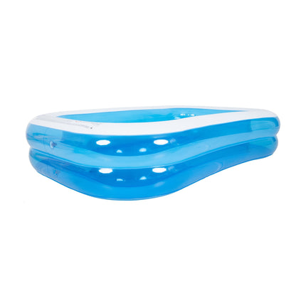 Sunclub Opblaasbaar Tuinzwembad 262x175x50 cm – Familie Zwembad voor Kinderen en Peuters – Groot Opblaasbaar Kinderzwembad voor Tuin, Camping en Zomer Waterplezier