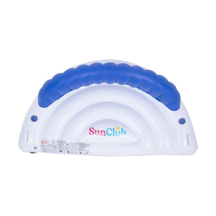 Sunclub Luxe Zwembad Luchtbed met Rugleuning – Drijvend Waterhangmat XXL Blauw/Wit