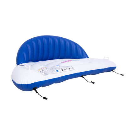 Sunclub Luxe Zwembad Luchtbed met Rugleuning – Drijvend Waterhangmat XXL Blauw/Wit