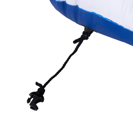 Sunclub Luxe Zwembad Luchtbed met Rugleuning – Drijvend Waterhangmat XXL Blauw/Wit