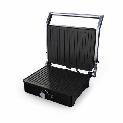 Brock Electronics Grote Contactgrill - Tafelgrill - Grillplaat: 30 x 24 cm - Instelbare Temperatuur - Tosti Apparaat - PFAS Vrij - 1500 W
