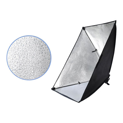 Softbox Studiolamp Set van 2 - Fotografie Lampen met Statief - In Hoogte Verstelbaar - 48 x 67 cm - Zwart