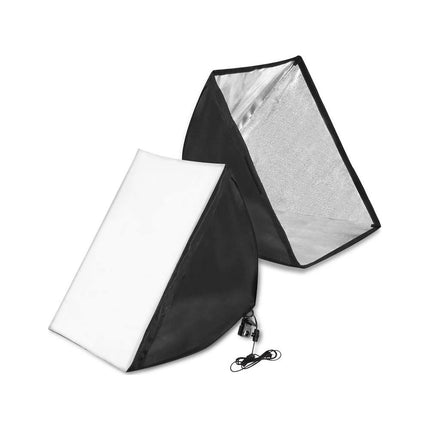 Softbox Studiolamp Set van 2 - Fotografie Lampen met Statief - In Hoogte Verstelbaar - 48 x 67 cm - Zwart