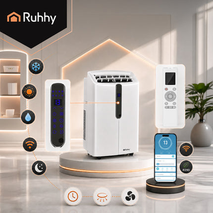 Mobiele Airconditioner 12000 BTU WiFi – 4-in-1 Airco met Verwarming, Ontvochtiger & Ventilator – 25-30 m² - 3,5 kW