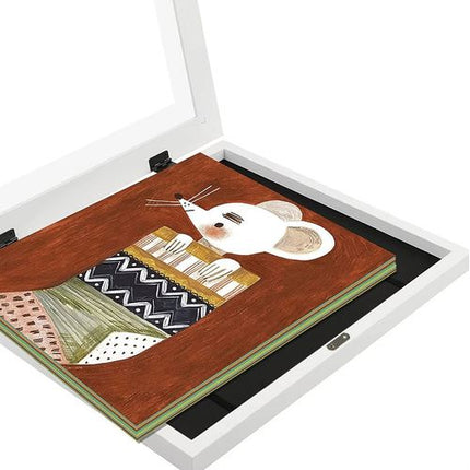 Kinder Tekeningen Lijst A4 – Kunstfotolijst Voor Kindertekeningen – Wissellijst Met Opbergruimte Voor 150 Tekeningen – Wit