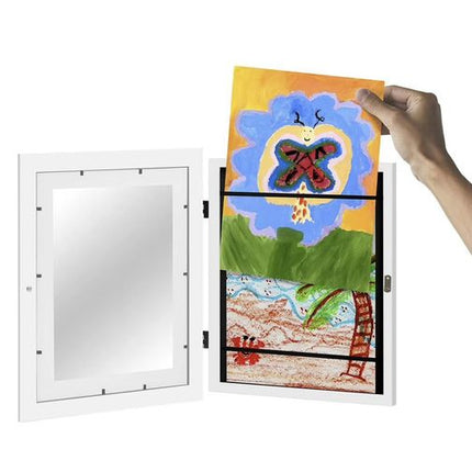 Kinder Tekeningen Lijst A4 Zwart – Kunstfotolijst Voor Kindertekeningen – Wissellijst Met Opbergruimte Voor 150 Tekeningen
