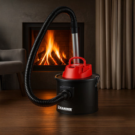 Kaminer Zakloze Industriële As- en Openhaard Stofzuiger 10L – 800W – HEPA Dubbel Filter – Blaasfunctie – Voor Haard, Pelletkachel, Grill & Werkplaats
