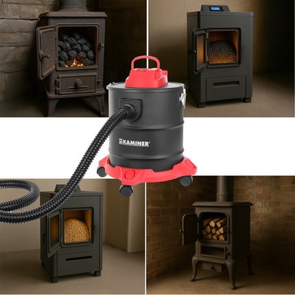Kaminer Hittebestendige As- en Pelletkachel Stofzuiger 20L – 1600W – Zakloos – HEPA Dubbel Filter – Blaasfunctie – Voor Haard, Grill & Ovenresten