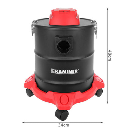 Kaminer Hittebestendige As- en Pelletkachel Stofzuiger 20L – 1600W – Zakloos – HEPA Dubbel Filter – Blaasfunctie – Voor Haard, Grill & Ovenresten