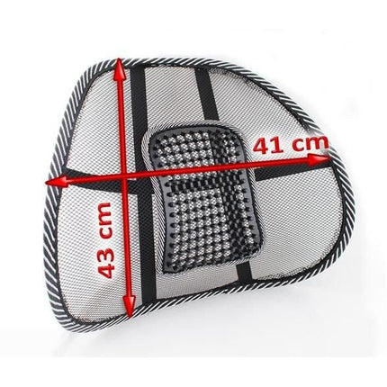 Malatec Corrigerende Rugsteun – Bureaustoel & Autostoel – Ergonomische Lendensteun – Met Massagekralen – Ademend Gaas – Houdingscorrectie