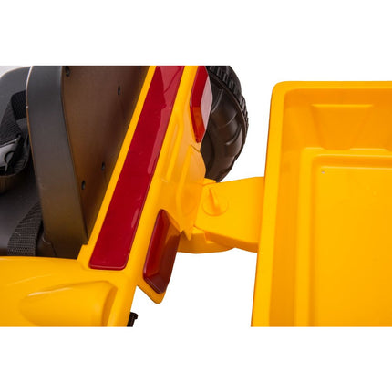 Elektrische kinder tractor met voorlader en trailer - accu tractor voor kinderen tot 30kg max 2,5 - 3,5km/h geel