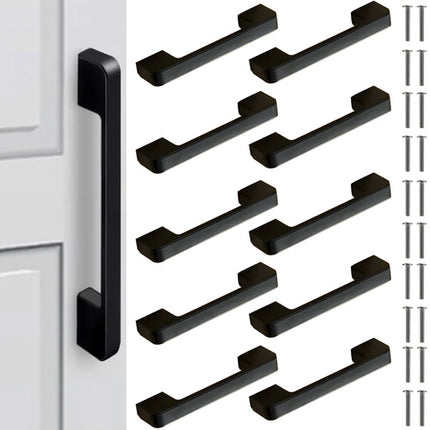Meubelgrepen 10 stuks Mat Zwart – Aluminium Kastgrepen – 96 mm Boorafstand – Voor Kast, Lade en Dressoir Iso Trade