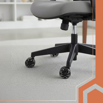 Universele bureaustoelwielen  – Set van 5 – Stille PU Wielen – 11x22 mm – Krasvrij & 360° Draaibaar – Voor Parket, Tegels en Tapijt