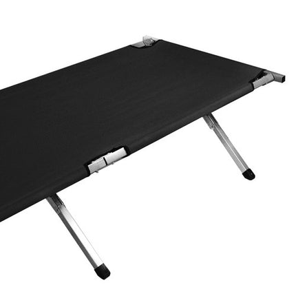 Veldbed 1 Persoons opvouwbare stretcher met opbergtas zwart