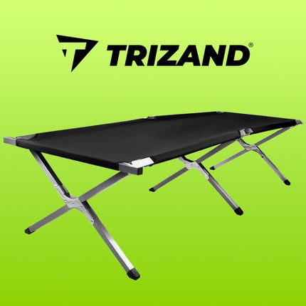 Veldbed 1 Persoons opvouwbare stretcher met opbergtas zwart