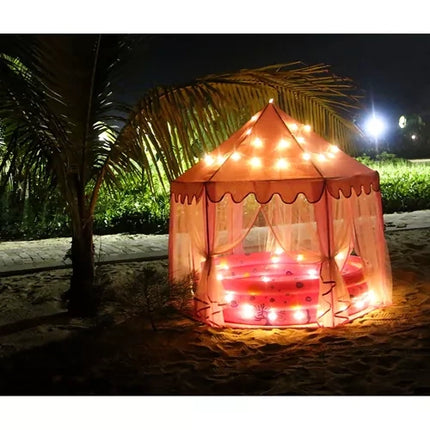Kruzzel Speeltent Paleistent Kinder Tent  - Tipi Voor Binnen en Buiten - Roze - 135 x 135 x 140 cm