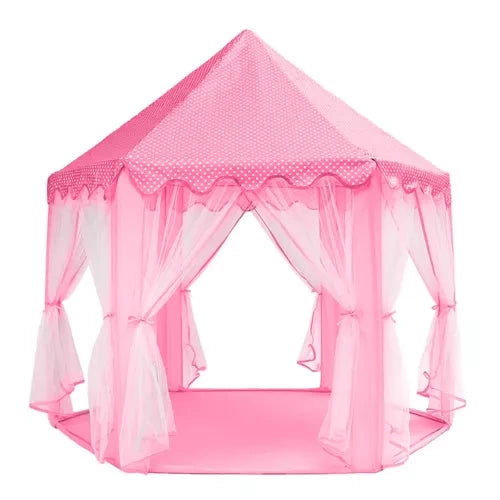 Kruzzel Speeltent Paleistent Kinder Tent  - Tipi Voor Binnen en Buiten - Roze - 135 x 135 x 140 cm