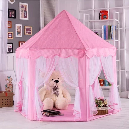 Kruzzel Speeltent Paleistent Kinder Tent  - Tipi Voor Binnen en Buiten - Roze - 135 x 135 x 140 cm