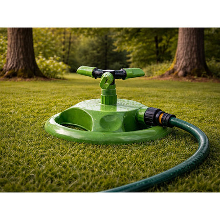 Divodv Tuinsproeier 360° Draaibaar – 3-Arms Gazonsproeier voor 180 m² – Automatische Sprinkler voor Tuin, Gazon & Bloemperken