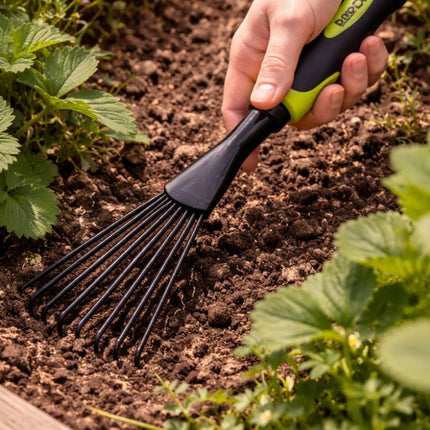 Handhark 38 cm – Waaierhark – Tuinhark voor Bloemen, Borders en Bladeren – Metalen Tanden