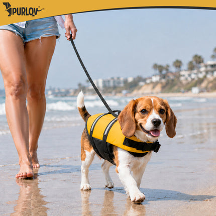 Reddingsvest Hond L – Honden Zwemvest 10-20 kg – Veiligheidsvest voor Honden – Reflecterend – Geel