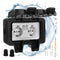Dubbel Buitenstopcontact IP66 – Waterdicht 230V 16A – Opbouw Wandcontactdoos met Klep – Buitenstopcontact Zwart - Voordeelstore.nl