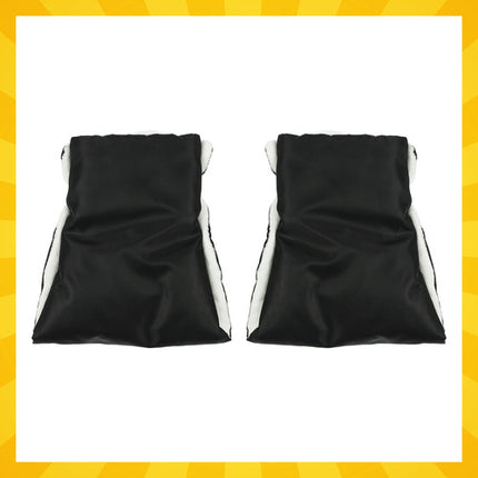 Kruzzel Zwarte Geïsoleerde Kinderwagenwarmers – Set van 2 – Dubbele Handmoffen met Pluche Voering – Waterdicht & Winterbestendig