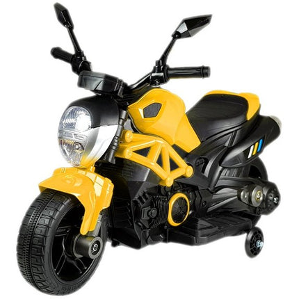 Elektrische naked bike - kindermotor - motor voor kinderen tot 25kg max 1-3 km/h geel