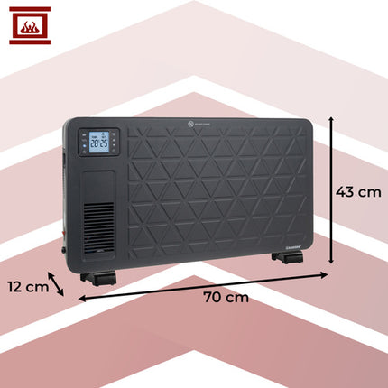 Kaminer Ziflo 2300W Elektrische Convectorkachel – WiFi App-bediening – Energiebesparend – Turboheater – 24H Timer – Oververhittings- & Kantelbeveiliging