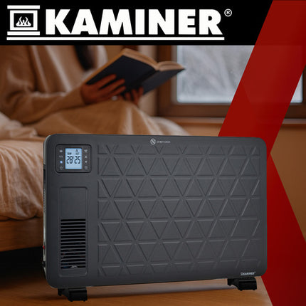 Kaminer Ziflo 2300W Elektrische Convectorkachel – WiFi App-bediening – Energiebesparend – Turboheater – 24H Timer – Oververhittings- & Kantelbeveiliging