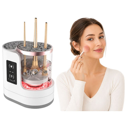 Elektrische Make-up Kwastenreiniger – Automatische Kwastenreiniger met Droogfunctie – USB-C – Wit