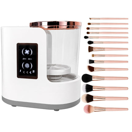 Elektrische Make-up Kwastenreiniger – Automatische Kwastenreiniger met Droogfunctie – USB-C – Wit