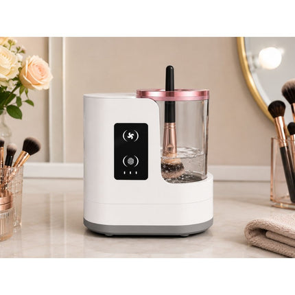 Elektrische Make-up Kwastenreiniger – Automatische Kwastenreiniger met Droogfunctie – USB-C – Wit