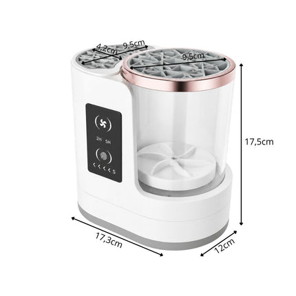 Elektrische Make-up Kwastenreiniger – Automatische Kwastenreiniger met Droogfunctie – USB-C – Wit