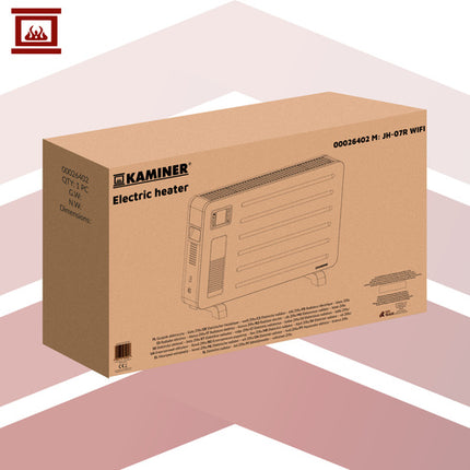 Kaminer Ziflo 2300W Elektrische Convectorkachel – Wit – WiFi App-bediening – Energiebesparend – Turboheater – 24H Timer – Oververhittings- & Kantelbeveiliging