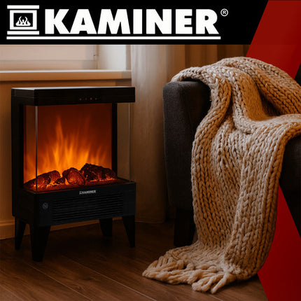 Kaminer Embego 2000W elektrische haard – 3D vuureffect – Ventilatorkachel – Afstandsbediening & Veiligheidsfuncties