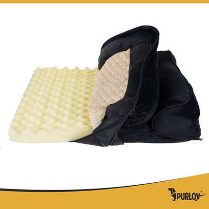 Orthopedische Hondenmand M 80 x 65 cm – Ergonomisch Hondenbed met Traagschuim – Wasbare Hoes – Antislip – Zwart