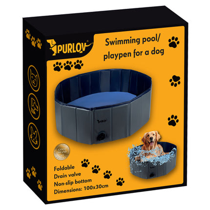 Hondenzwembad Opvouwbaar 100 x 30 cm – Antislip Hondenbad – Koelbad voor Honden – 230 Liter – Opvouwbaar Zwembad voor Honden