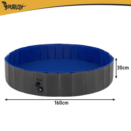 Hondenzwembad Opvouwbaar 160 x 30 cm – Groot Antislip Koelbad voor Honden – 600 Liter – Opvouwbaar Hondenbad