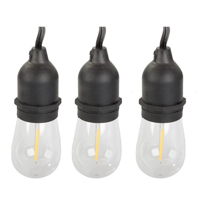 Extra Lange Lichtslinger buiten 20 meter met 20 LED lampen E27 – warm wit – IP44 – koppelbaar – voor tuin, terras en balkon