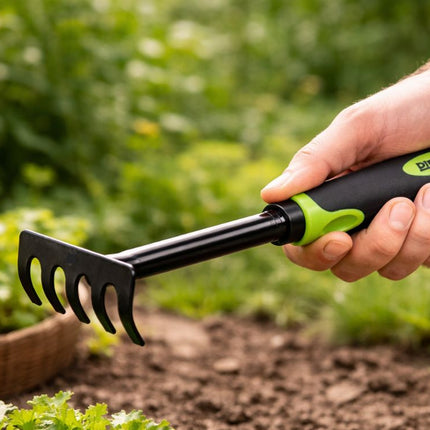 Handhark 29 cm – Tuingrabbel – Handhark voor Bloembedden, Borders en Moestuin – Metalen Hark