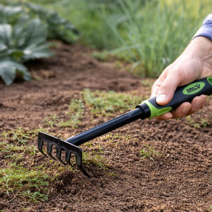 Handhark 29 cm – Tuingrabbel – Handhark voor Bloembedden, Borders en Moestuin – Metalen Hark