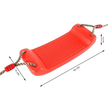 Tuinschommel voor kinderen / kinderschommel met touwen max 100kg rood 44cm x 17cm