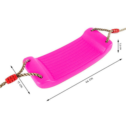 Tuinschommel voor kinderen / kinderschommel met touwen max 100kg roze 44cm x 17cm