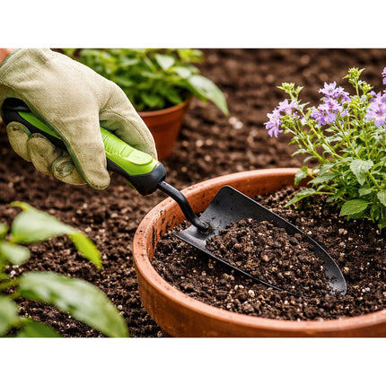 Tuingereedschapset 4-delig – Snoeischaar, Troffel, Handvork en Cultivator – Tuingereedschap – Ergonomisch – Zwart/Groen