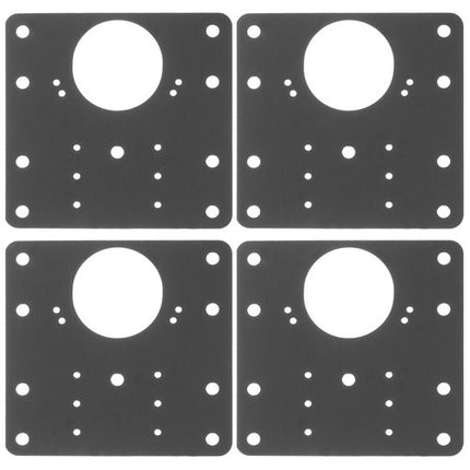 Scharnier Reparatieplaat Set 4 Stuks – 9x9 cm – RVS Hinge Repair Plate – Universeel voor Kastdeuren & Keukenkasten