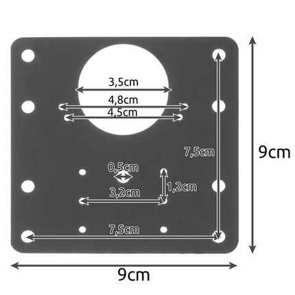 Scharnier Reparatieplaat Set 4 Stuks – 9x9 cm – RVS Hinge Repair Plate – Universeel voor Kastdeuren & Keukenkasten