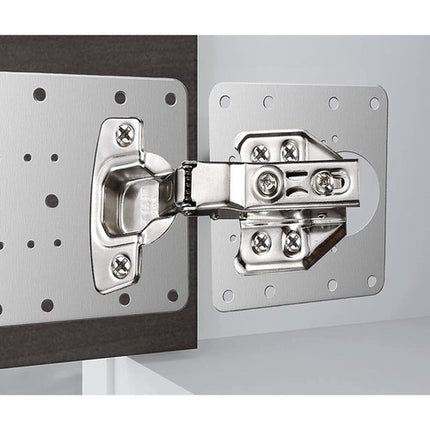 Scharnier Reparatieplaat Set 4 Stuks – 9x9 cm – RVS Hinge Repair Plate – Universeel voor Kastdeuren & Keukenkasten